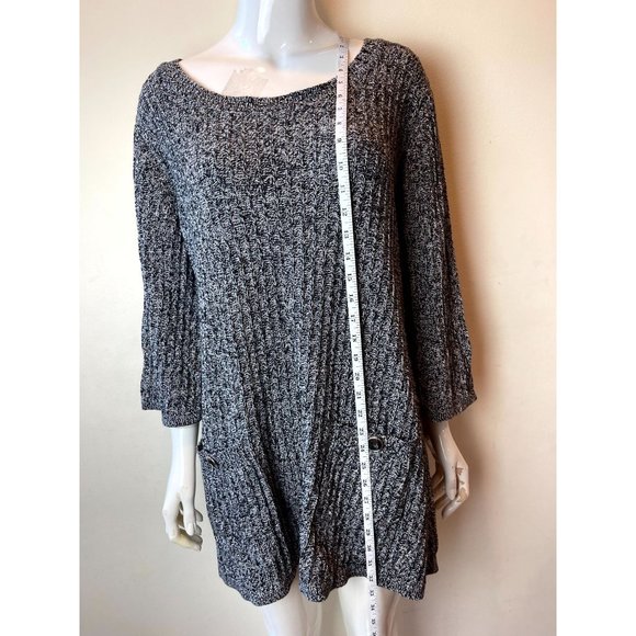 Karen Scott Women Sweater Tunic Dress Front Pockets Boat Neck Gray Size X Large - Picture 3 of 8
